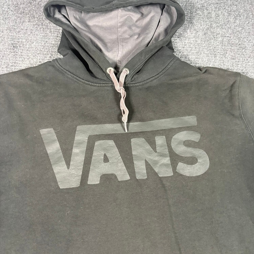 Vans Hoodie Pullover Mens XL Black Good Graphic Logo Skateboard Streetwear